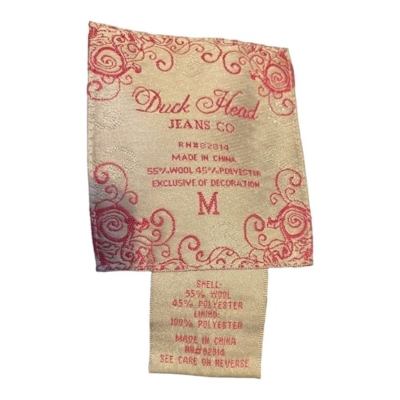 Duck Head Jeans Co Womens Wool Blend Plaid Hooded Jacket Size Medium Peacoat - Picture 4 of 7